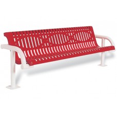 6 Foot Contour Bench with Back Fiesta