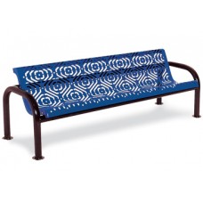 6 Foot Contour Bench with Back Diamond