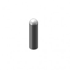 8 Rd Bollard 3 Foot Inground Powder Coated