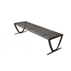 6 foot AUGUSTA BENCH no Back NO ARMRESTS HORIZONTAL SLAT Powdercoated