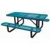 8 foot Surface Mount Expanded Metal Picnic Table
