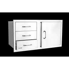 DOOR 3 DRAWER COMBO 38 inch with reveal